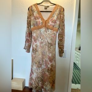Vintage Nancy-K paisley boho dress sz M